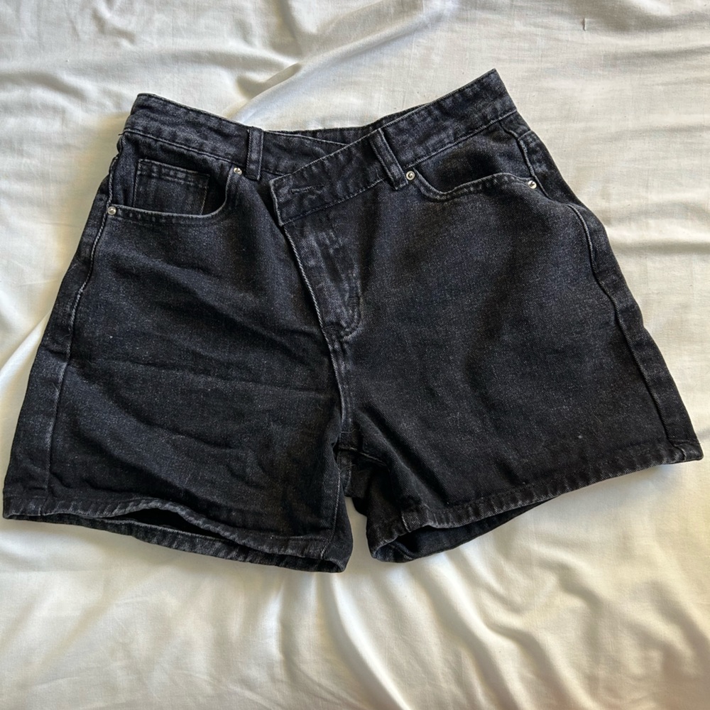 black shorts